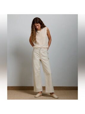 American Eagle NWT AE77 Premium Bootcut Crop Jeans Size 30 in Stone